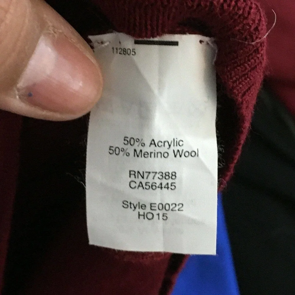 J. Crew Sweater Womens Sz M Maroon‎ Red Merino Wool Blend Pullover